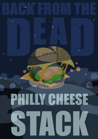 Philly Cheese stack Burger poster